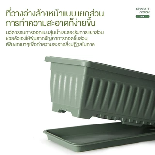 กระถางปลูกต้นไม้ทรงสี่เหลี่ยมยาว | พร้อมถาดรองในตัว วัสดุทนแดด ราคาประหยัด ใช้งานได้ทั้งในร่มและกลางแจ้ง
