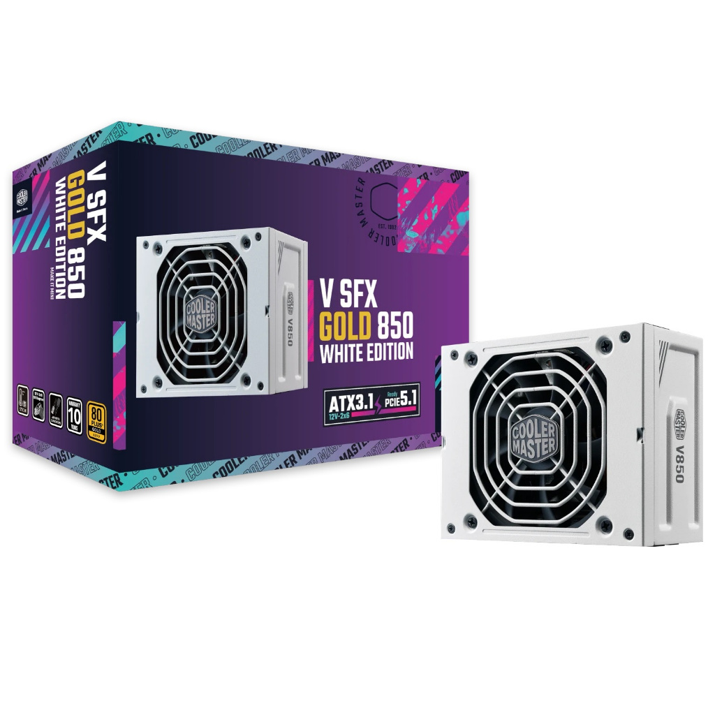 COOLER MASTER V SFX Gold 850 ATX 3.1 WHITE EDITION 850W SFX POWER SUPPLY 10 Year Warranty (MPY-8501-