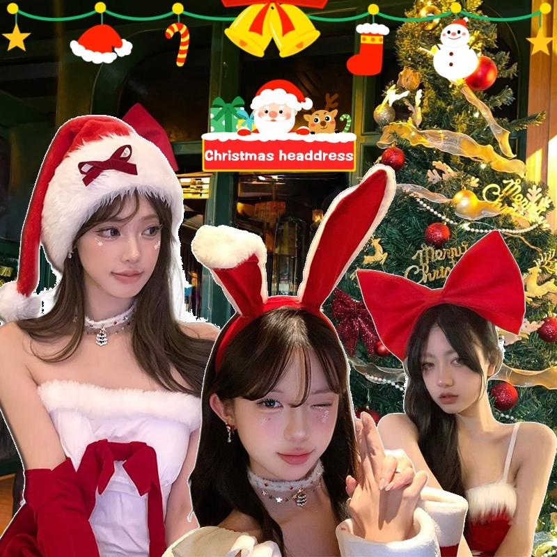 ผ้าคาดผม  ธีมคริสต์มาส หูกระต่าย หมวกซานต้า หลากหลายสไตล์  ปาร์ตี้   คอสเพลย์  ส่งไวจากไทย