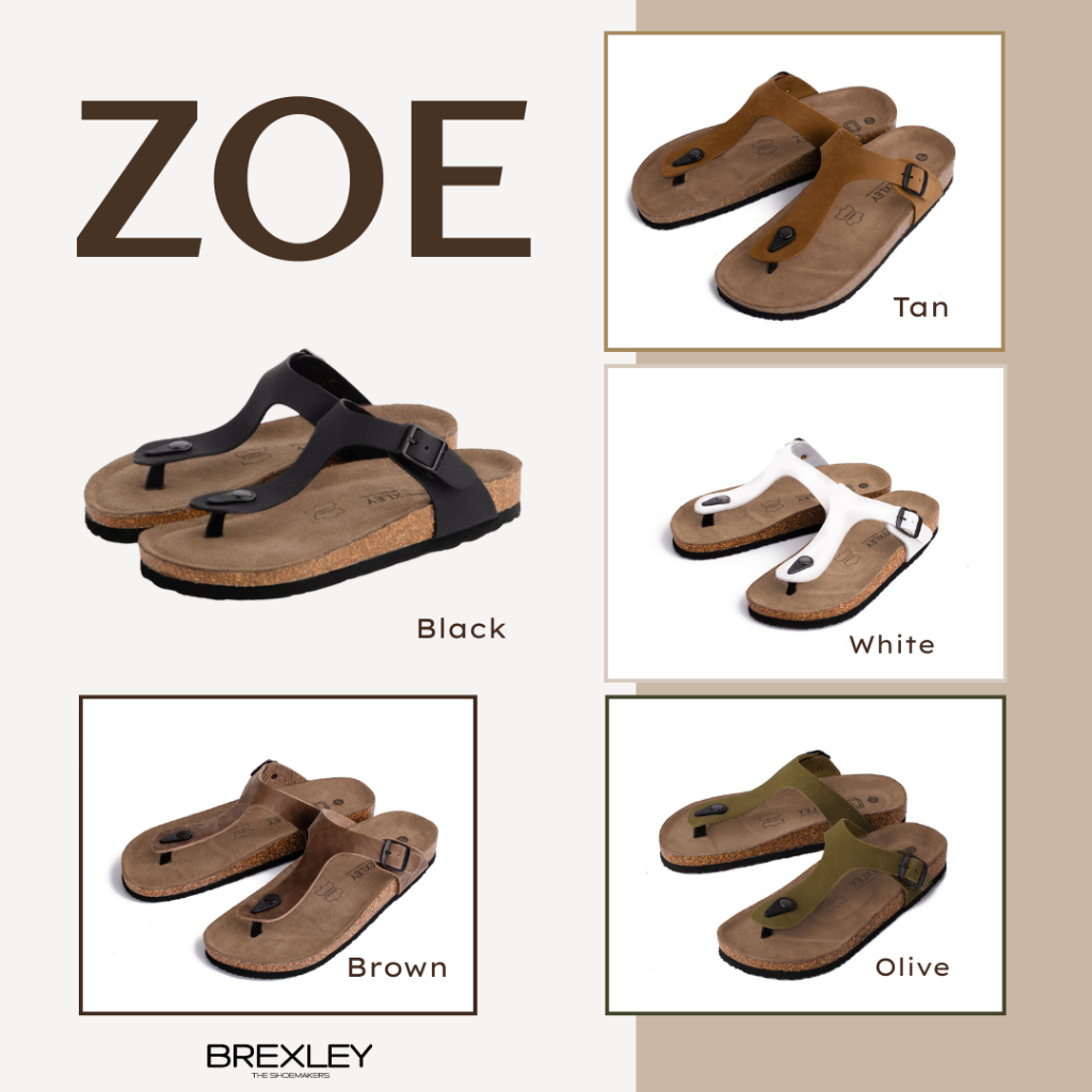 BREXLEY รองเท้าแตะเพื่อสุขภาพ รุ่น Zoe หนังแท้