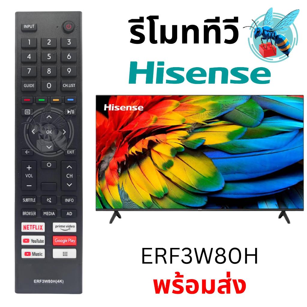 รีโมททีวี สมาร์ททีวี ไฮเซ่นส์ Hisense Smart TV Remote Control รุ่น ERF3W80H