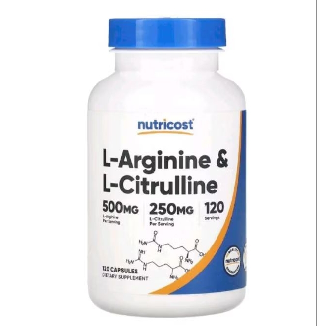 Nutricost L-Arginine &L-Citrulline Complex 250mg. 120Capsules.
