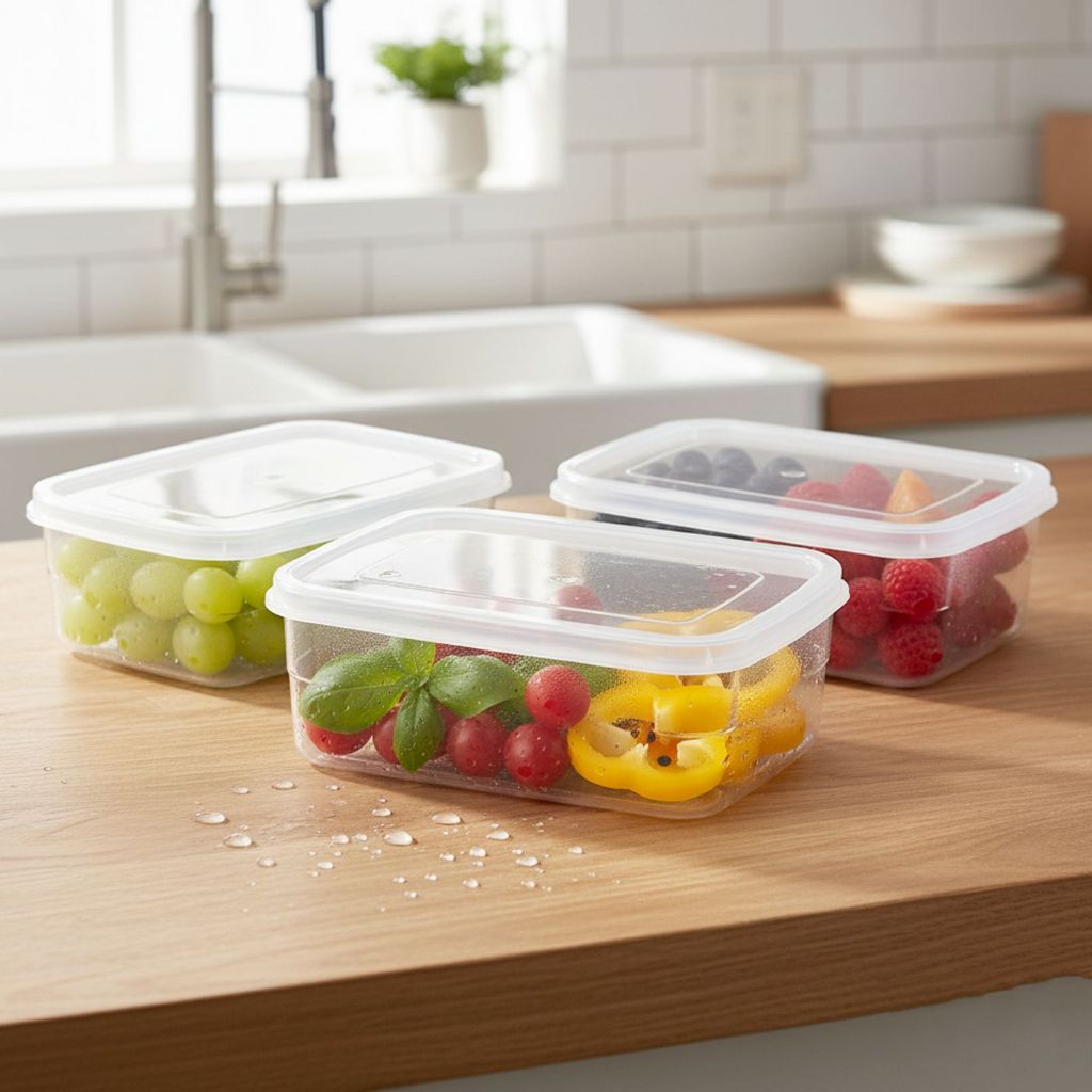 กล่องเก็บอาหาร พลาสติก กล่องถนอมอาหาร ทรงสี่เหลี่ยมยาว มี 2 ขนาด เข้าไมโครเวฟได้ วัสดุอย่างดี Simple Thailand