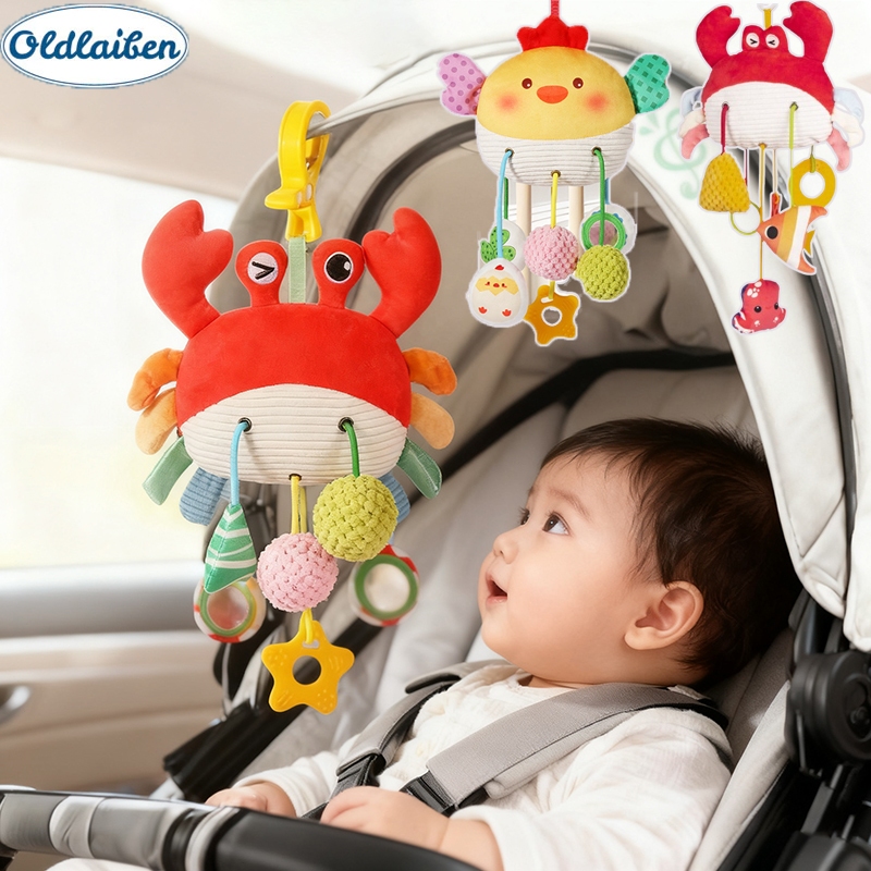 Oldlaiben โมบายคาร์ซีท แขวนเปล โมบายเด็ก ด้วยยางกัด ของเล่นเด็กแสนสบาย เสริมพัฒนาการการมองเห็ ของเล่นเด็ก