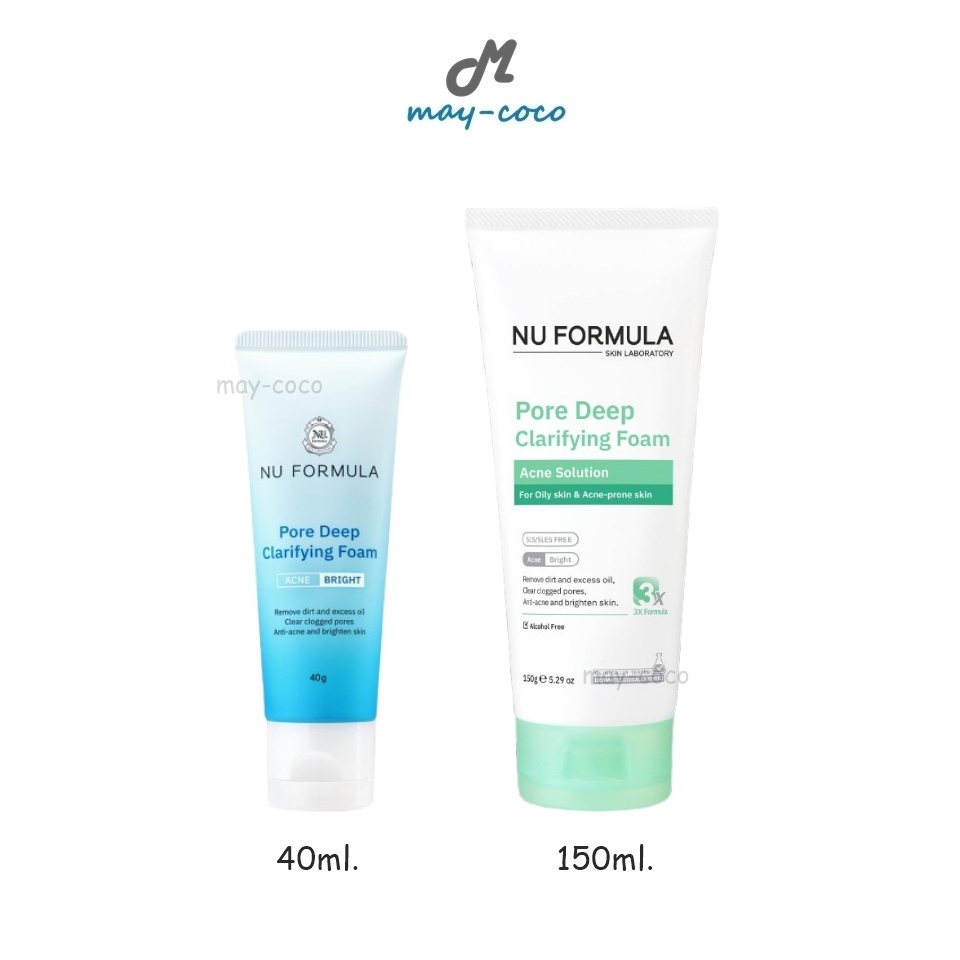 ถูก/แท้/มีไลฟ์ โฟมล้างหน้า Nu Formula Pore Deep Clarifying Foam โฟมน้ำแร่ คุมมัน ลดสิว ผิวใส ผิวนุ่ม ชุ่มชื้น
