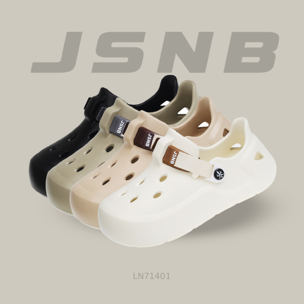 JSNB มาใหม่! รองเท้าแตะส้นแบน รองเท้าแตะ Unisex ไซส์ใหญ่ 36-45 พื้นรองเท้ายางนุ่มและกันลื่น [LN71401