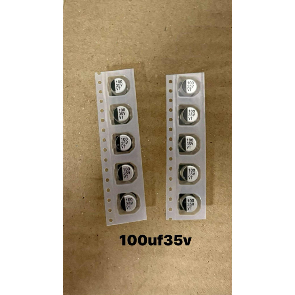 (จำนวน10ชิ้น) 100uf 35v SMD Capacitor ตัวเก็บประจุ