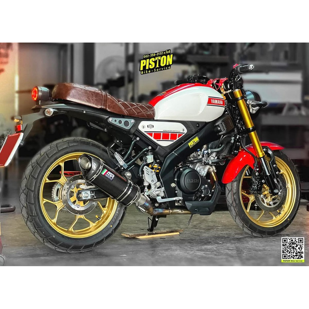 ท่อแต่ง XSR155 MR Carbon full Tita By Pistonbike