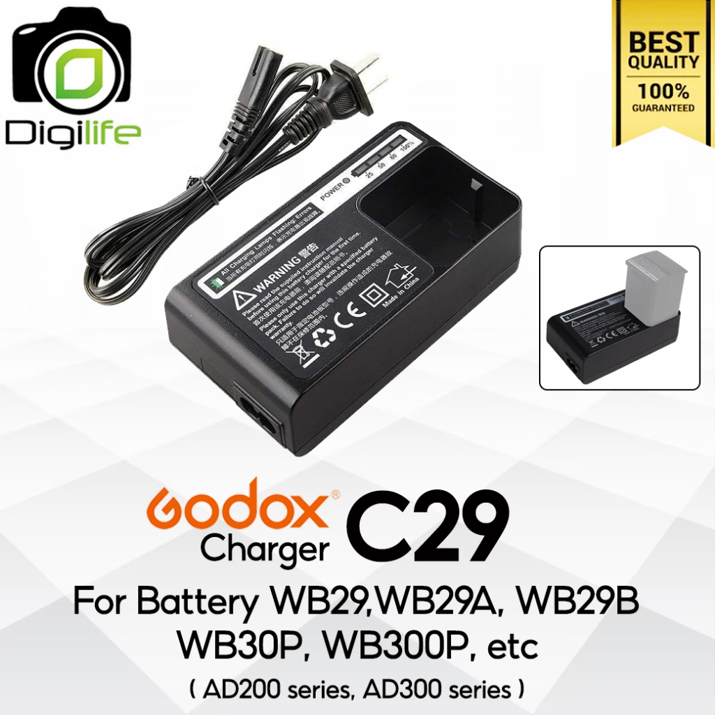 Godox Charger C29 For WB29, WB29A, WB29B, WB30P, WB300P, etc ( AD200, AD200Pro, AD200ProII, AD300Pro