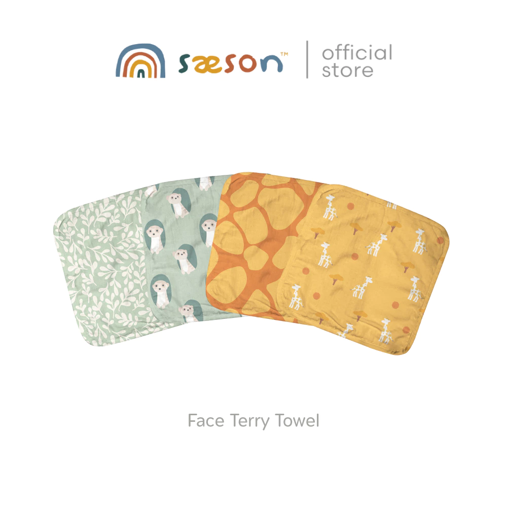 Saeson Tencel™ Face Terry Towel (New Collection) ผ้าเช็ดหน้าใยเทนเซล