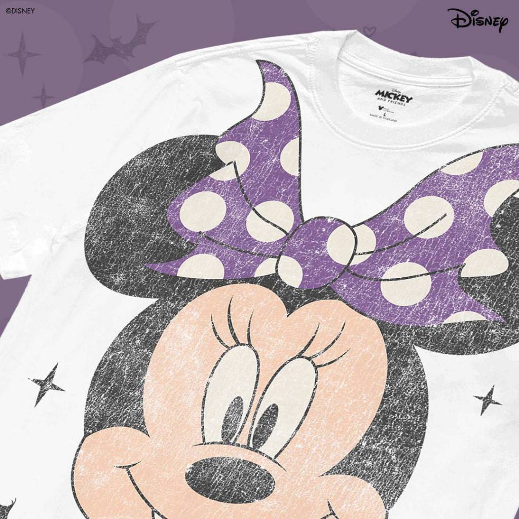 Power 7 Shop เสื้อยืดการ์ตูน “มินนี่ เมาส์” คอลเลคชั่น “Halloween” ลิขสิทธ์แท้ DISNEY(MKX-268) ราคา ถูกที่สุด ดีลบีเคเค แกลเลอรีภาพที่ 3