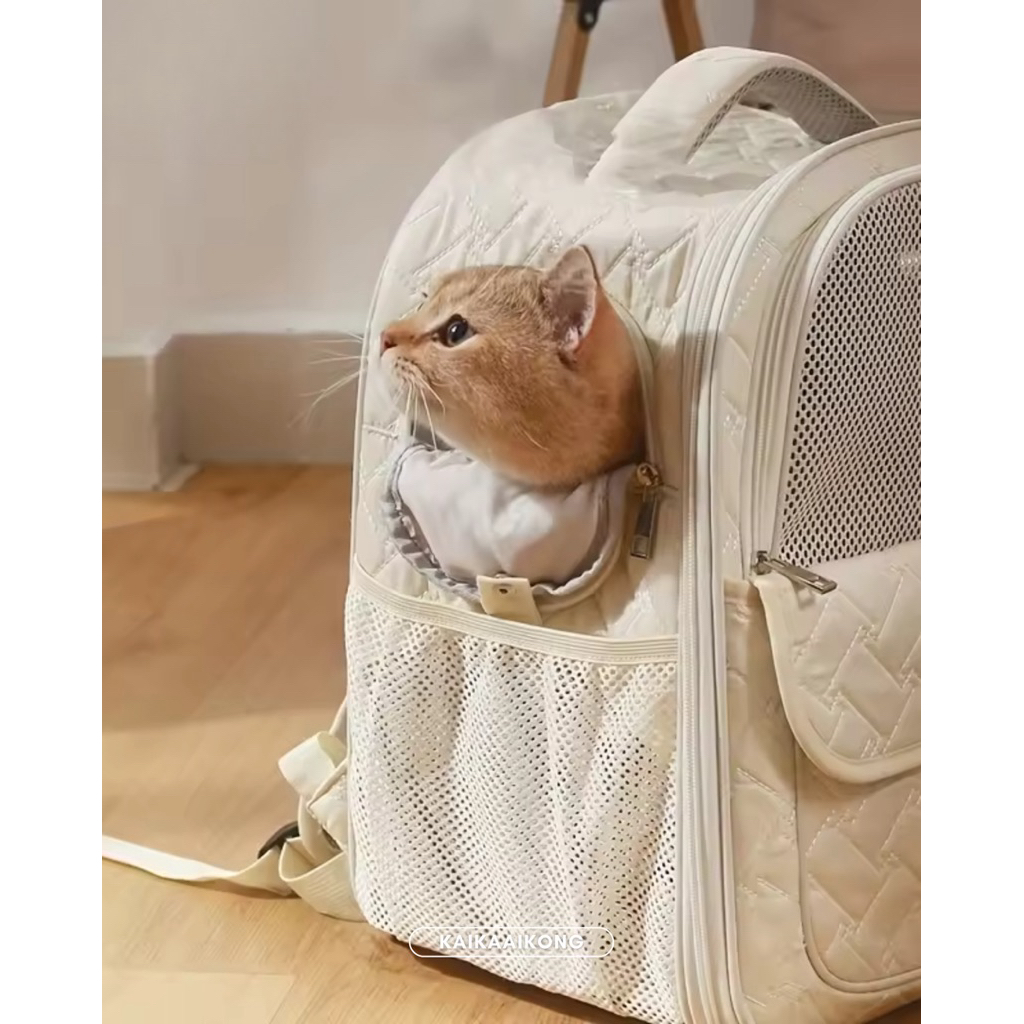 (แบรนด์Ameeklionแท้/ส่งด่วน⚡️) Oriko pet minimal backpack กระเป๋าเป้สัตว์เลี้ยง เป้สัตว์เลี้ยง กระเป๋าแมว รูปที่ 3