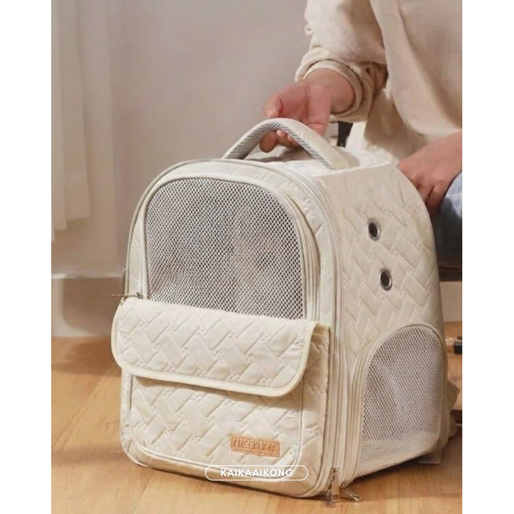 (แบรนด์Ameeklionแท้/ส่งด่วน⚡️) Oriko pet minimal backpack กระเป๋าเป้สัตว์เลี้ยง เป้สัตว์เลี้ยง กระเป๋าแมว รูปที่ 4
