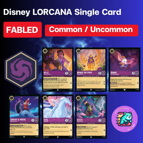 [Set 9 FABLED] C / UC Non-Foil [Amethyst] Single Card Disney LORCANA ENG [Ravensburger]