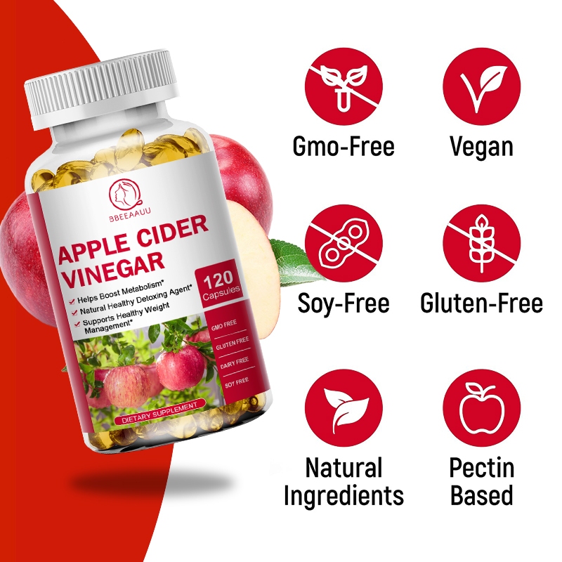 BEAU  Apple Cider Vinegar | 1000 มก น้ำส้มสายชูแอปเปิ้ล  | รองรับระบบภูมิคุ้มกันและปรับสมดุลคอเลสเตอ