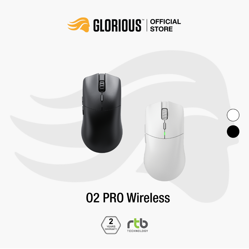 Glorious Model O 2 Pro Series เมาส์เกมมิ่ง ไร้สาย Wireless Gaming Mouse น้ำหนักเบา 1K/4K-8K Edition