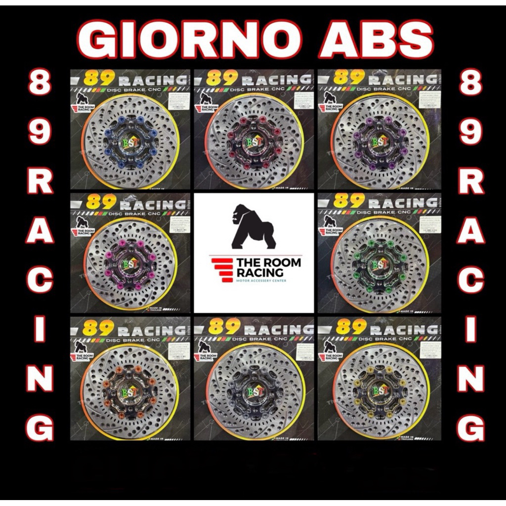 จานเบรคหน้า89 RACING HONDA GIORNO+125 abs  เบรคจีออโน่125 จานเบรคแต่ง 🇹🇭 งานแท้