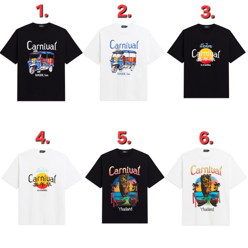 [ ของแท้ ] เสื้อยืด Carnival “VERY THAI” Collection OVS T-SHIRT ของใหม่ พร้อมส่ง