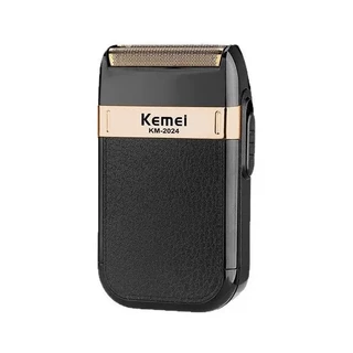 เครื่องโกนหนวดไฟฟ้าสำหรับผู้ชายกันน้ำลูกสูบไร้สายมีดโกน USB ชาร์จเครื่องโกนหนวดตัดผม จอน KM-2024