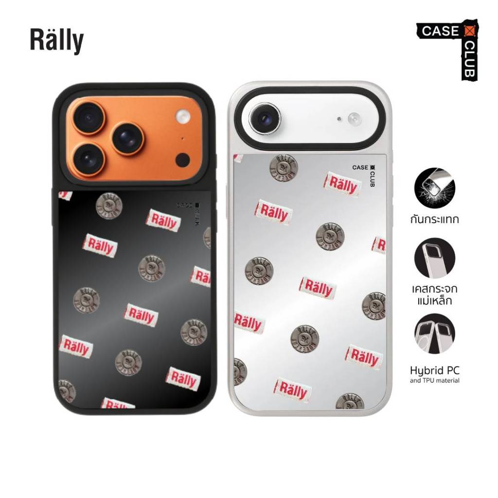 CaseClub เคสไอโฟน เคสกระจก ลาย Rally Hardware สำหรับ i17 Pro Max/i17 Pro/i17 Air/i17