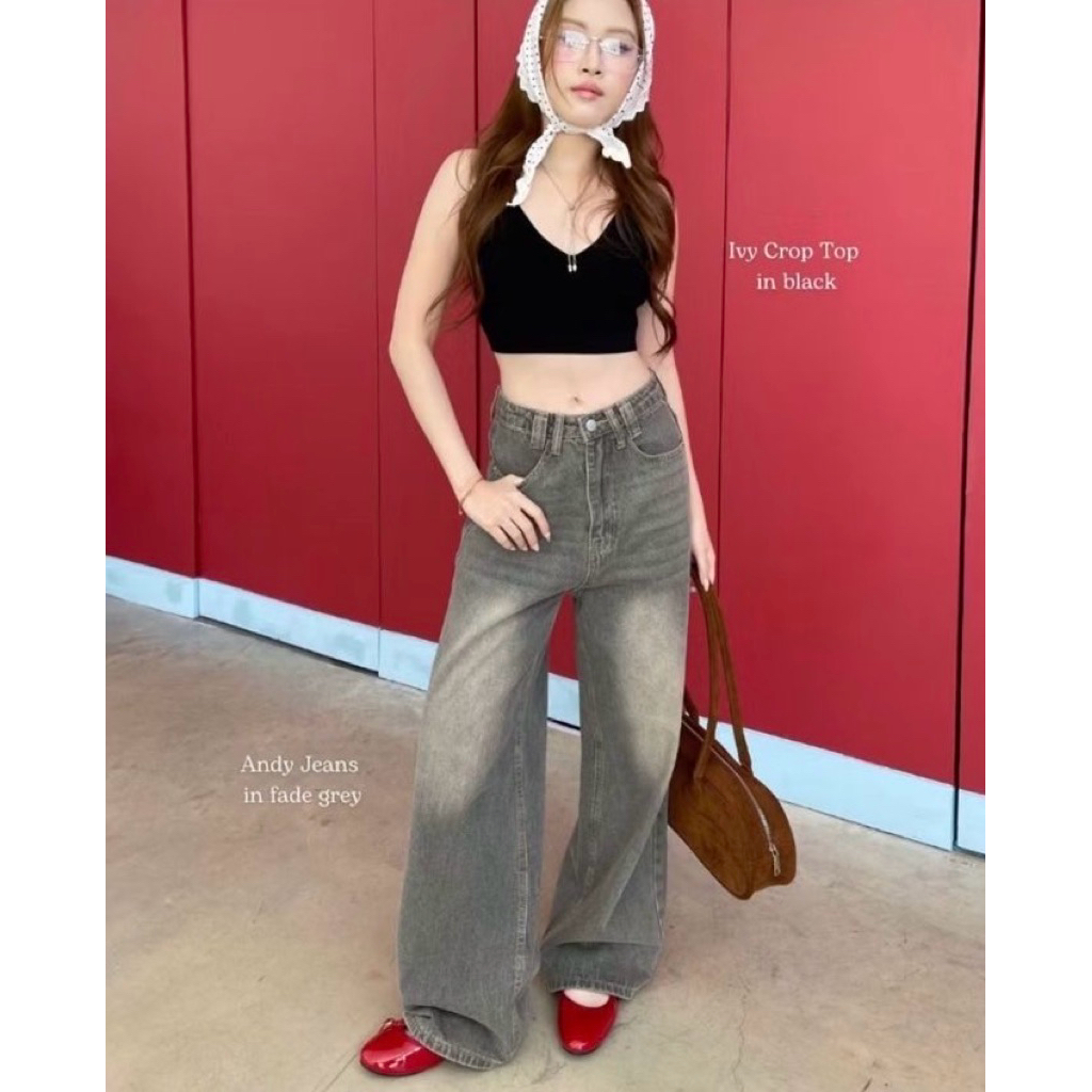 Riley.apparels - Andy Jeans สี Fade grey ไซส์ M