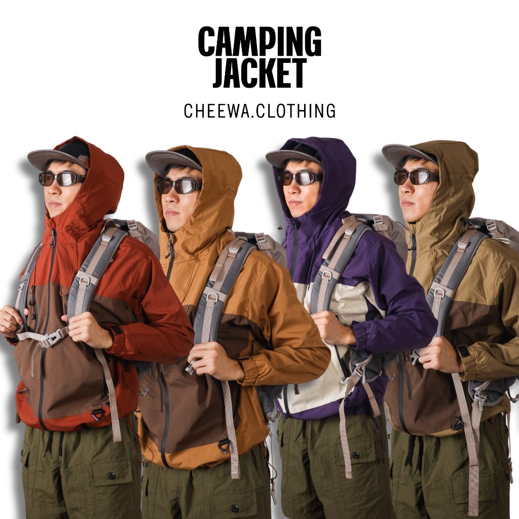 (พร้อมส่ง)เสื้อแจ็คเก็ตแขนยาว Camping Jacket กันลมกันละอองน้ำ  เหมาะสำหรับสายแคมป์ สายเดินป่า(J129)