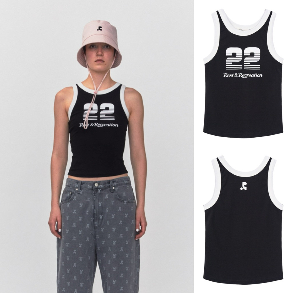 [PREORDER] Rest & Recreation RR 22 Sleeveless Top Black (ลด 50%)