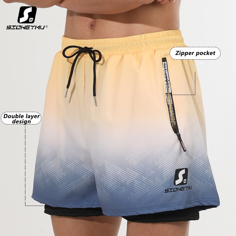 กางเกงว่ายน้ำผู้ชาย 70-120KG ผ้ายืดเนื้อดี ผ้า2ชั้น กางเกงว่ายน้ำผู้ชาย กางเกงชายหาด - รูปที่ 2
