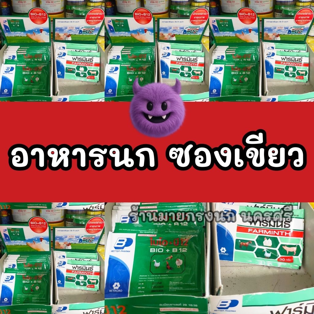 🟩อาหารนก ซองเขียว เบทาโกร🟩♥️