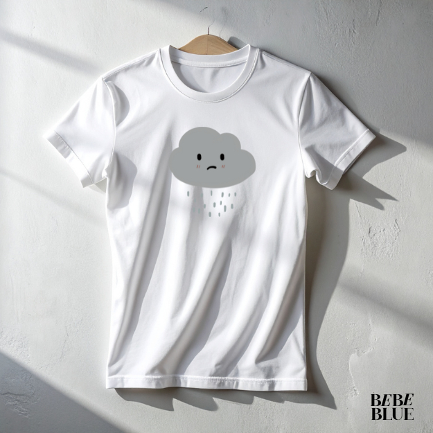 Bebeblue เสื้อ ครอบครัว สกรีนลาย Sad Cloud ผ้า Cotton เนื้อนุ่ม ใส่สบาย ของแท้ 100%