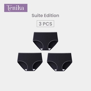 TENIKA กางเกงในผู้หญิง กางเกงในเอวกลาง Fashion Cotton Panties（3pcs）#KNI-025