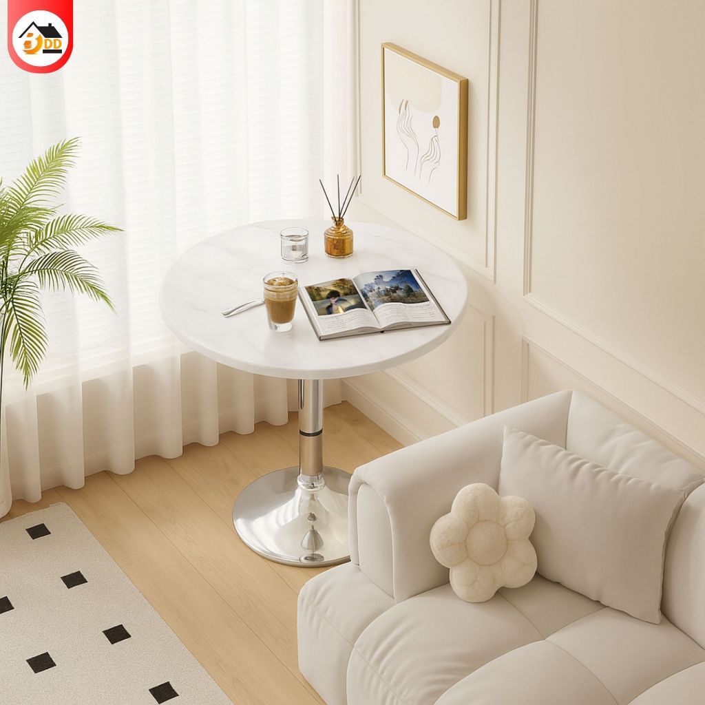 สามารถหมุนได้ 360°โต๊ะบาร์ โต๊ะกลมยกได้ 83-106cm ขาแข็งแรงทนนาน คุณภาพส่งออก รับประกันสินค้า ส่งไว - รูปที่ 3