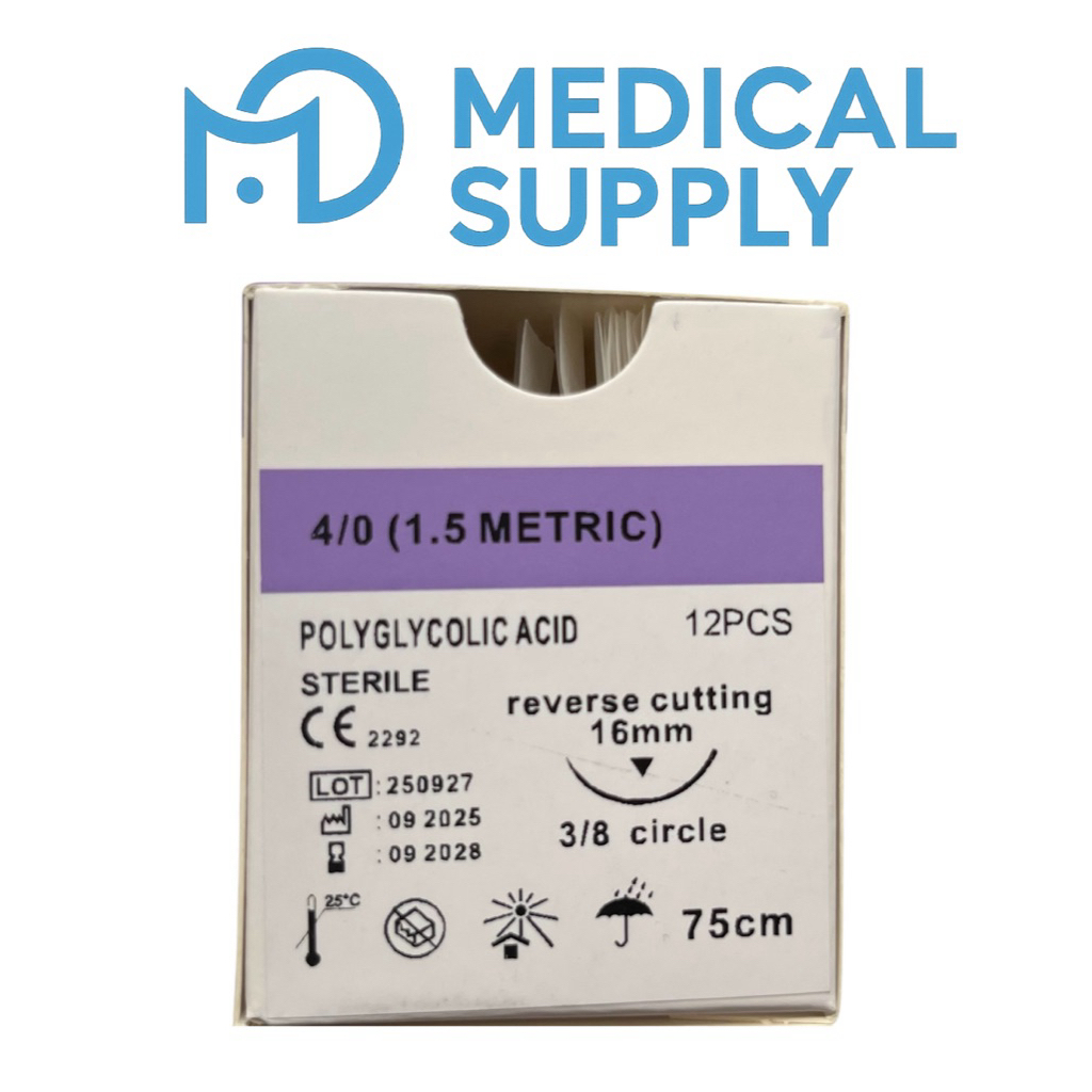 VICRYL ไหมละลาย ติดเข็ม  ขนาด  4/0 ยาว75cm ขายยกกล่อง(12ชิ้น)