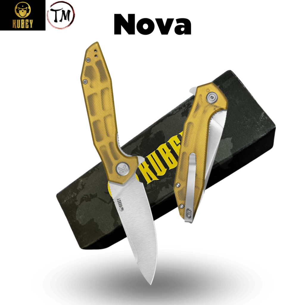 Kubey KU117 Nova เหล็ก14C28N ด้ามUltem มีดEDCน่าใช้งาน