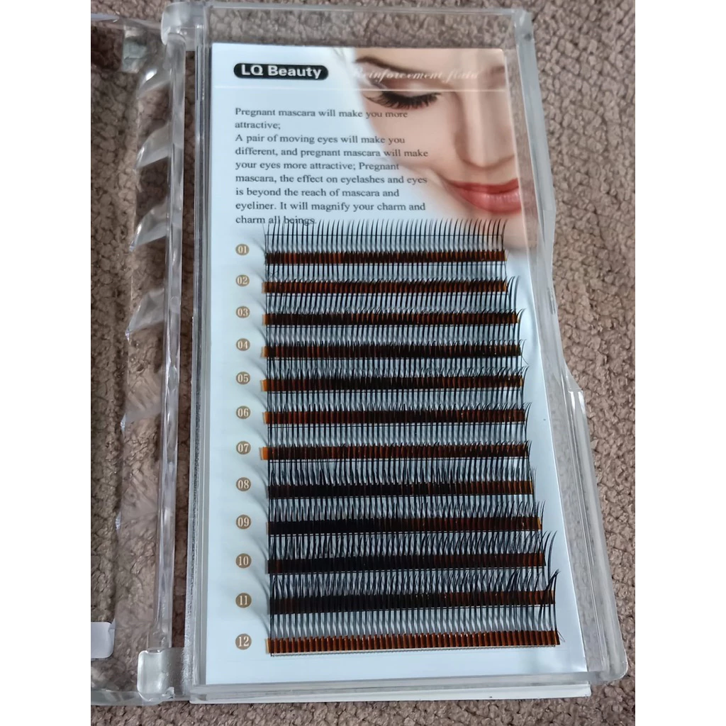 ขนตาช่อหุบสำเร็จ Mixsize9-13mm ความหนา0.07 ความงอนC,D,LB,LC