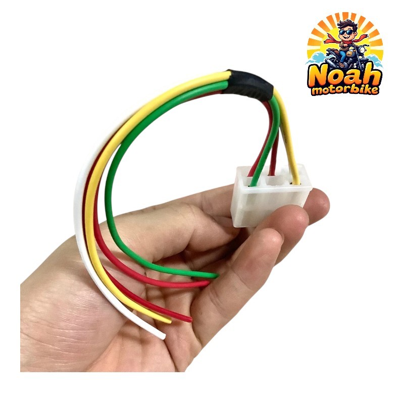 ปลั๊กต่อแผ่นชาร์ท WAVE125-I (ปี03-04), (05-07), (12-16) เวฟ125ไอ สายต่อเเผ่นชาร์จ ปลั้คเสียบแผ่นชาร์ต ชาต ชาท ยี่ห้อ PEG - รูปที่ 3