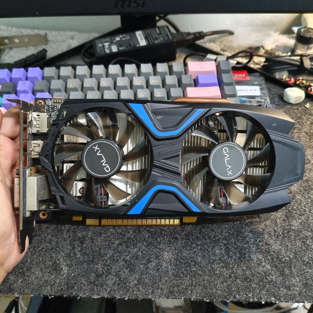 การ์ดจอมือสอง galax gtx 1050ti ex oc 4gb gddr5 ต่อไฟเพิ่ม 6 pin