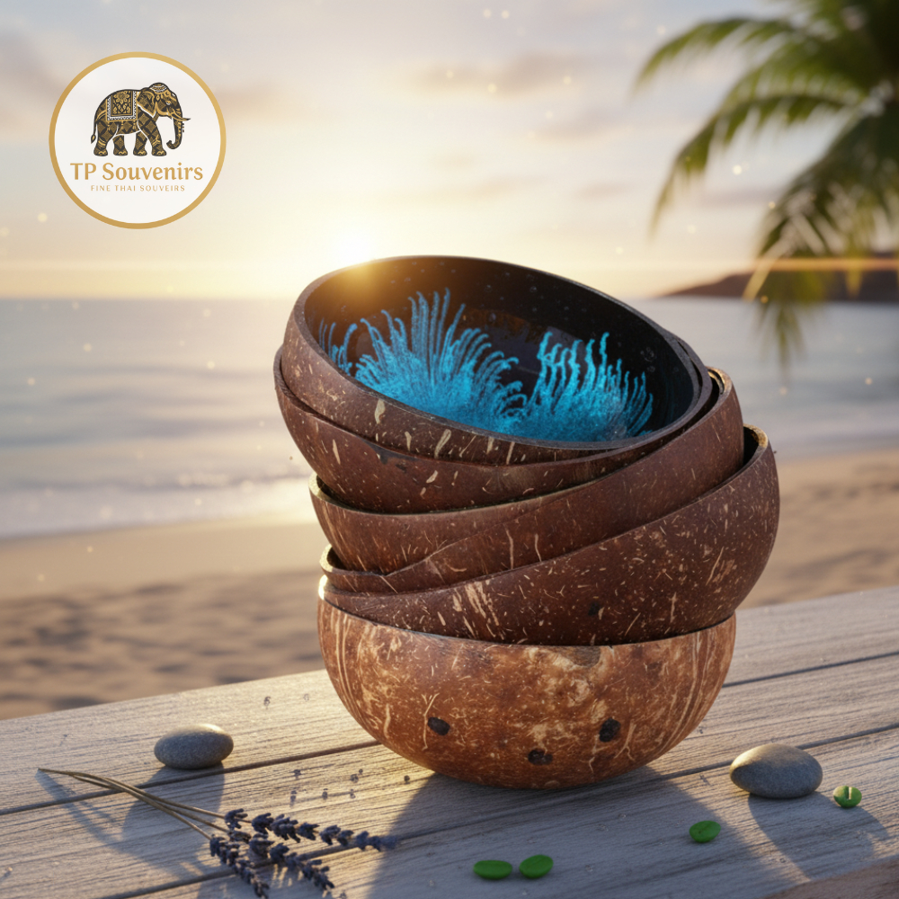 กะลา Coconut Bowl หอยมุกขาว ราคา ถูกที่สุด ดีลบีเคเค แกลเลอรีภาพที่ 5