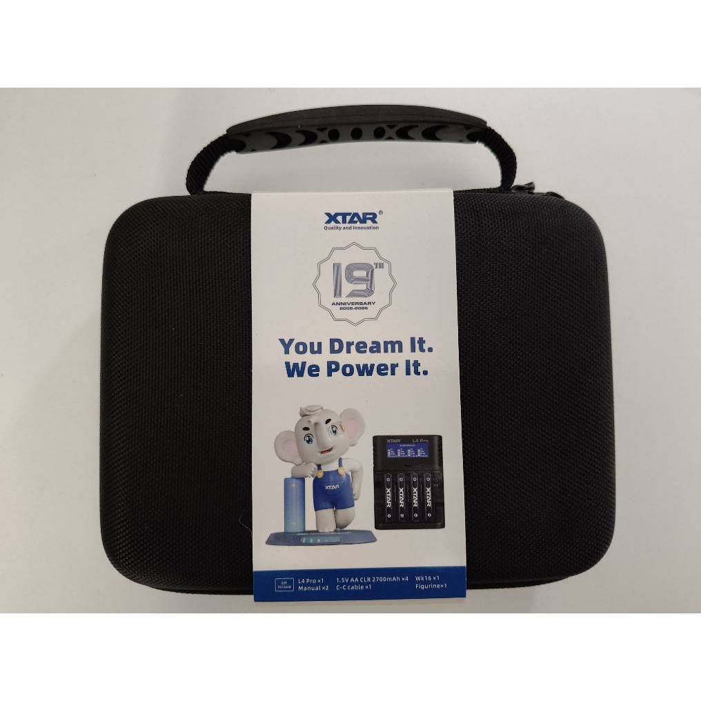 ชุดXTAR 19 th Anniversary  ฉลองครบรอบ 19 ปี XTAR L4 PRO + AA 2700mAh CLR4ก้อน+Figure +ไฟายWK16
