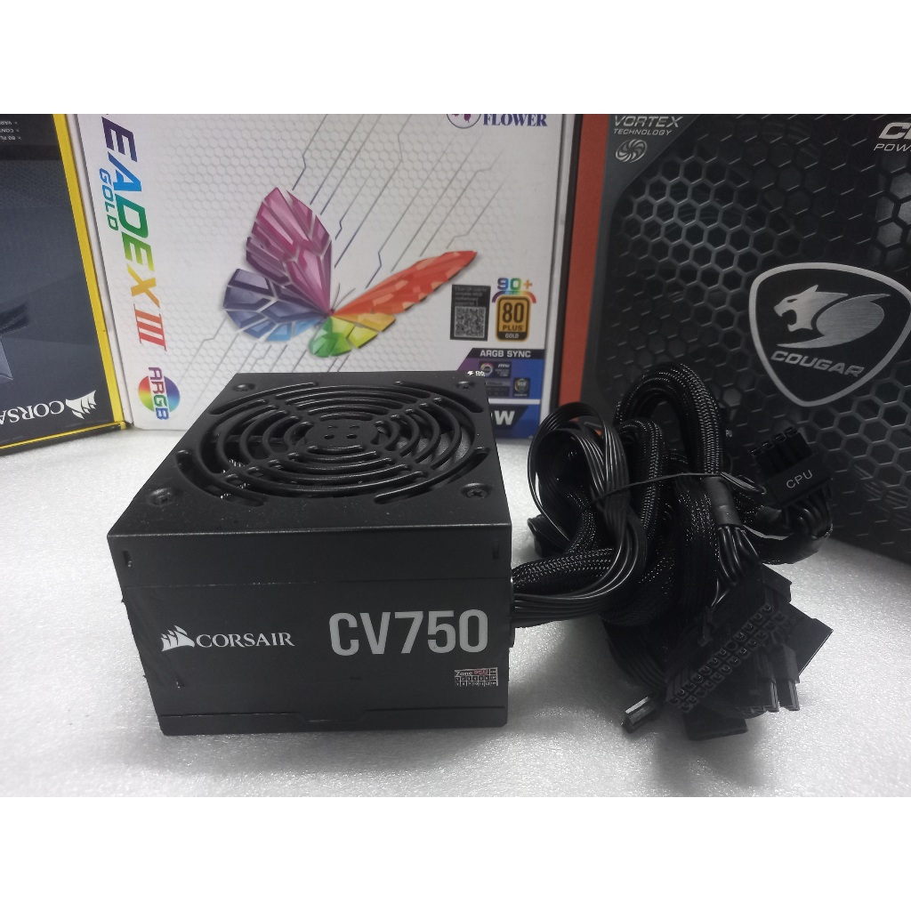 PSU ประกัน 4เดือน Corsair CV750 750w 80+Bronze มือ2 / power supply / พาวเวอร์ซัพพลาย