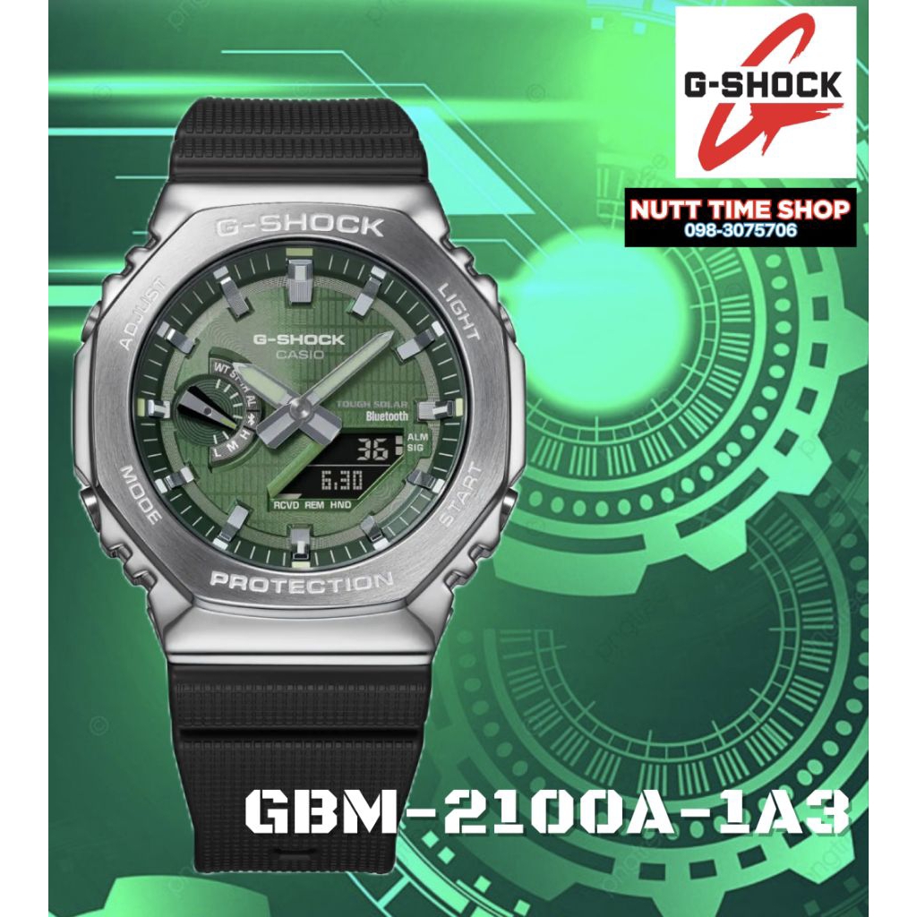 G-Shock มือ1CMGรุ่น 🩶GBM-2100A-1A3💚บลูทูธ