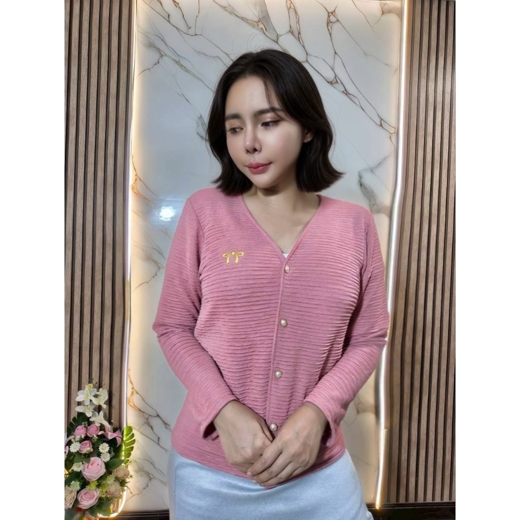 เสื้อคลุมแขนยาวผ้าท็อฟฟี่ขนาดฟรีไซส์