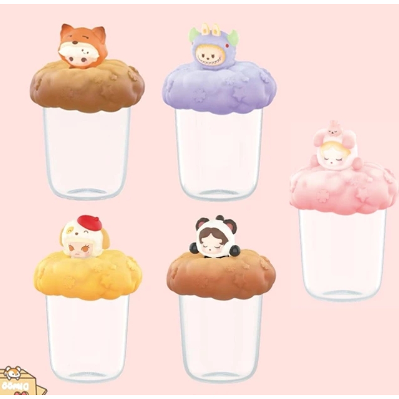 พร้อมส่งในไทย โหลใส่ Pop bean POP BEAN Pajama Party Series Glass bottle (เฉพาะโหลนะคะ)