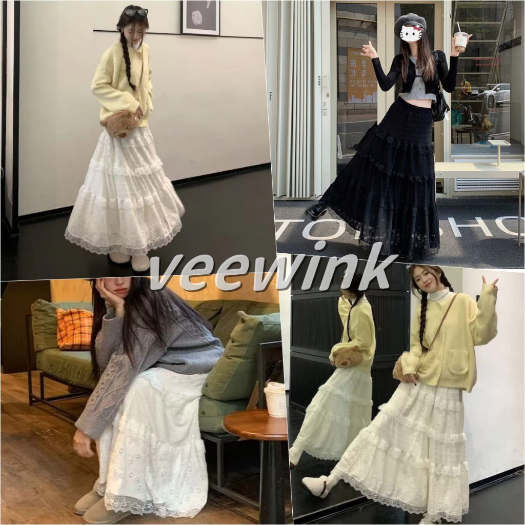 Veewink พร้อมส่งจากกทม กระโปรงทรงเอ สไตล์ เกาหลี กระโปรง น่ารักๆ ดีเทลงาน ลูกไม้ลูกใจ ใส่แล้วพริ้ว หุ่นไหนก็ใส่สวย