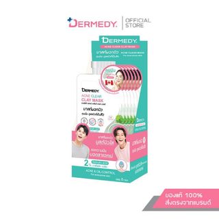 (แบบกกล่อง6ซอง)DERMEDY ACNE CLEAR CLAY MASK เดอร์มีดี แอคเน่ เคลียร์ เคลย์ มาสก์
