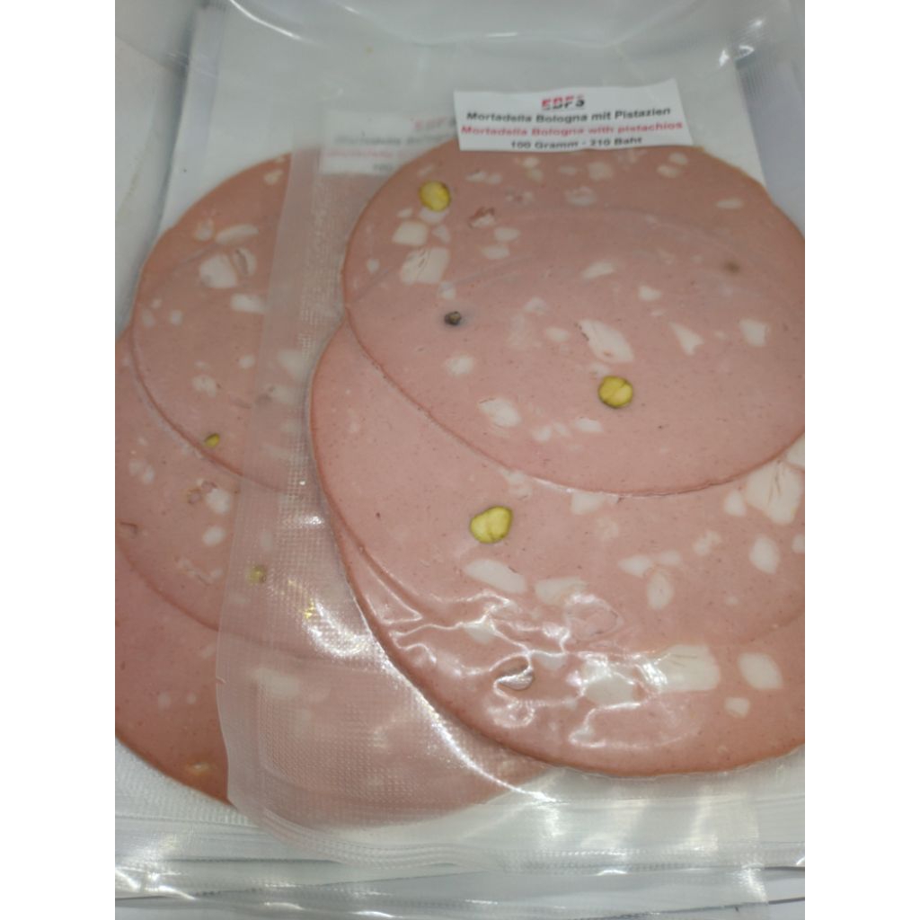 Mortadella Bolongna with pistachios slice 100 Grams×2 pak