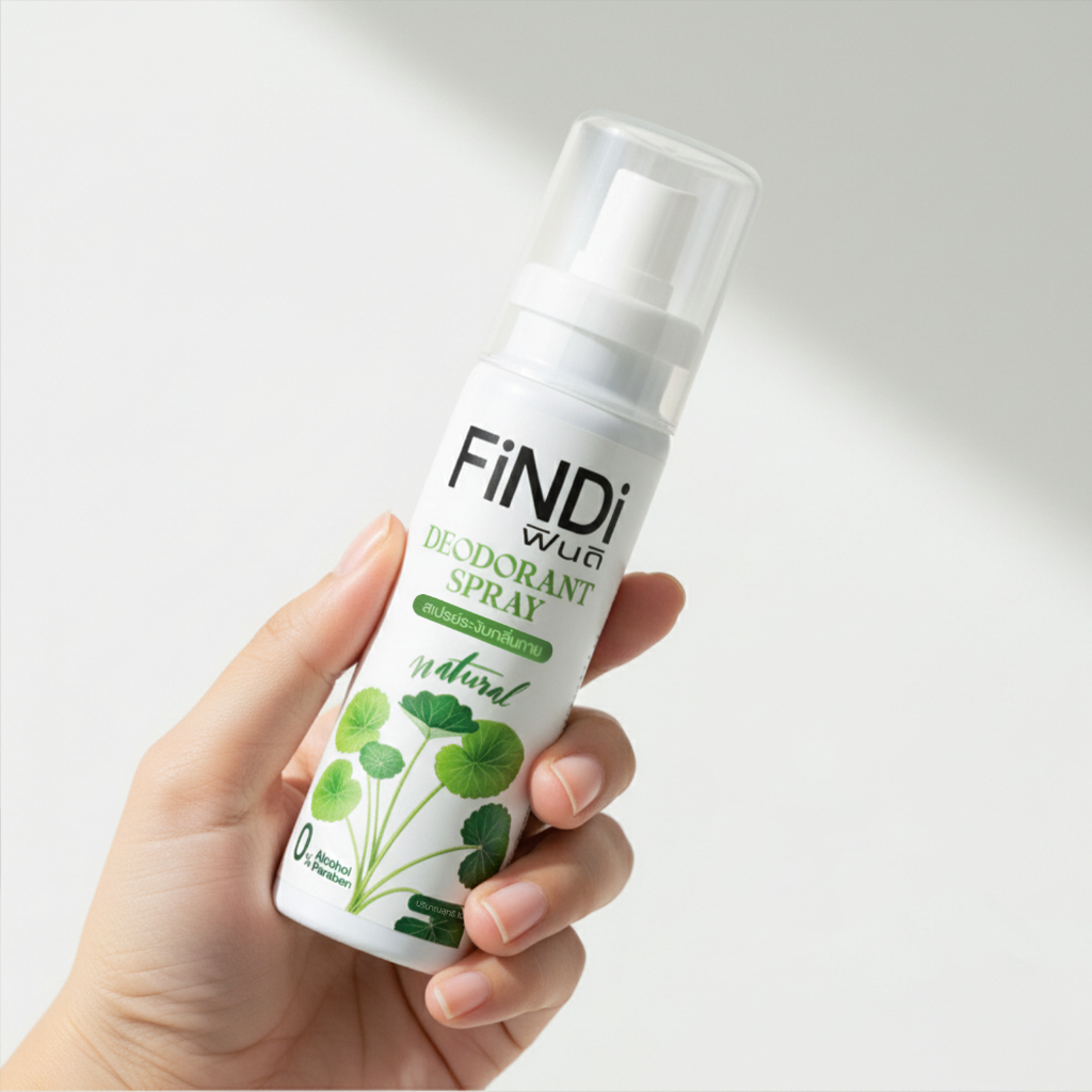 FiNDi สเปรย์ระงับกลิ่นกาย ฟินดิ สเปรย์สารส้ม 100 ml.
