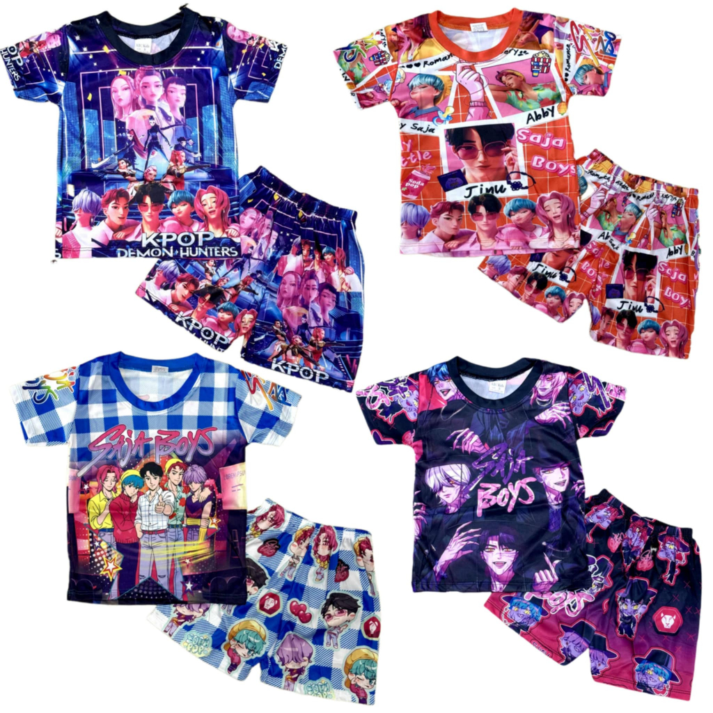 ชุดเซ็ตเด็ก ลายโซดาป๊อป SODA POP แขนสั้น+ขาสั้น ผ้าไมโคร ผ้ามัน