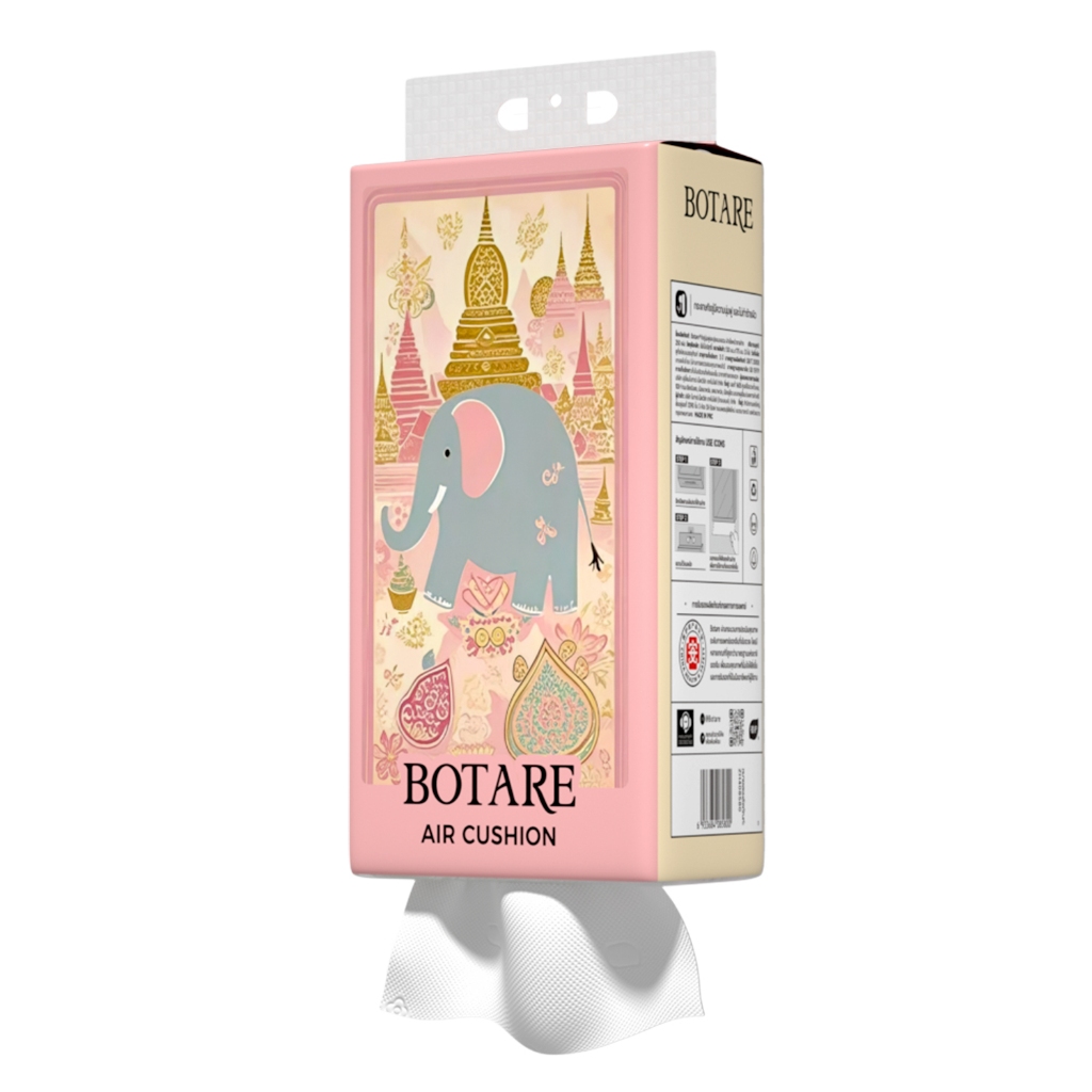 【12 ห่อ】 Botare กระดาษทิชชู่ แขวน ทิชชู่แบบแขวน 3 ชั้น 750 แผ่น นุ่ม ไม่ขาดง่าย ทิชชู่ยกแพ็ค กระดาษทิชชูแพค - รูปที่ 6