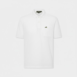 CROCODILE WHITE  REGULAR FIT POLO SHIRT เสื้อโปโลสีขาวทรงเรก…